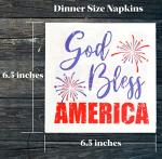 Iconikal July 4th Disposable Dinner Paper Party Napkins, Patriotic American, 75-Count