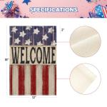 AVOIN colorlife Patriotic 4th of July Garden Flag 12x18 Inch Double Sided Outside, Memorial Day Retro American Stars and Stripes Welcome Yard Outdoor Decoration
