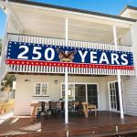 Probsin Large 250 Anniversary USA Banner 120" x 20" 250 Years America Eagle Flag 1776-2026 Patriotic Party Supplies Home Decorations for Outdoor, Indoor, Yard, Garden, Porch, Lawn