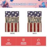 AVOIN colorlife Patriotic 4th of July Garden Flag 12x18 Inch Double Sided Outside, Memorial Day Retro American Stars and Stripes Welcome Yard Outdoor Decoration