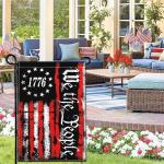 Shuitouk We The People 1776 Garden Flag Vintage Betsy Ross Patriotic Amercian Garden Flag Memorial Day 4th of July Yard Signs Garden Flags for Outside 12x18 Inch Double Sided Outdoor House Decorations