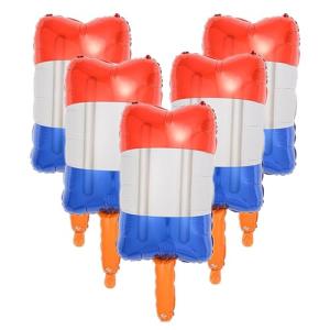 Soochat Patriotic Balloons 4th of July Balloons Ice Cream Balloon Popsicles Foil Balloon for 4th of July Independence Day Birthday Party Decorations 5 Pcs