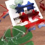 Moikolok 12PCS 4th of July Star Sunglasses Patriotic Rimless Glasses Red White Blue Transparent Eyewear for Independence Day Party Favors Memorial Day Decorations