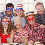 Moikolok 12PCS 4th of July Star Sunglasses Patriotic Rimless Glasses Red White Blue Transparent Eyewear for Independence Day Party Favors Memorial Day Decorations