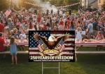 250th Anniversary Yard Sign America 250 Years of Freedom 1776–2026 Patriotic 250th Birthday Decorations Double Sided Corrugated Plastic Outdoor Weatherproof Signs With H Stake 18"x12"