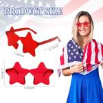 4th of July Star Glasses 12 Pairs Patriotic Fourth of July Star Sunglasses Red White and Blue American Flag Sunglasses USA Themed Glasses for Memorial Day Independence Day Party Supplies Decorations