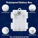 cshare Red White and Blue Lights Battery Operated, 4th of July Lights with Timer Outdoor Waterproof 9.8ft 30 LED for 4th of July Independence Day Decorations Garland Party Garden