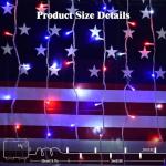 cshare Red White and Blue Lights Battery Operated, 4th of July Lights with Timer Outdoor Waterproof 9.8ft 30 LED for 4th of July Independence Day Decorations Garland Party Garden
