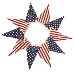 Vintage Stars and Stripes American Flag Bunting Banner, 5 Meter Cotton Garland with 10 Double-Sided USA Pennant Flags, Patriotic Hanging Decoration for 4th of July, Memorial Day, Independence Day