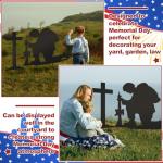 DoubleFill Memorial Day Decorations Patriotic Soldiers Yard Sign with Stake 4th of July Decorations Independence Day Waterproof Outdoor Patriotic Decor for Garden Patio Pathway Yard Lawn Decor