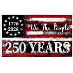 America 250th Anniversary Flag, 3 Ply Year American Anniversary Flag- Double Sided, 3x5 Ft, 250 Years Birthday Patriotic Decor for Outdoor, Front Door, Porch, Wall (A2)