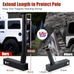 Truck Flag Pole with Hitch Holder – 6FT Heavy Duty Flagpole Kit for 2" Tow Hitch, Dual Angle Mount, Windproof Sleeve for Trucks, Jeep,Trailer – for Tailgating,Parades,Off-Road Flag Display