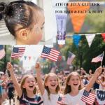 USA Flag Face and Body Glitter Gel 50ml