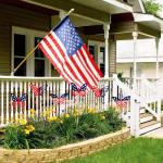 6 Pcs 4th of July Decorations Outdoor,18.2" Red White Blue Metal Butterfly Decorative Garden Stakes for Independence Day,Americana Patriotic Yard Signs Decor for Garden Lawn Porch