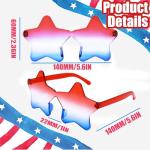 AmoraKiva 8pc 4th of July Glasses with Red White and Blue Star Style for Independence Labor Day American USA Flag Sunglasses Eyewear for Party Props accessories decorations