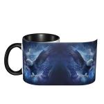 Yrebyou Eagle USA Flag Coffee Mug Novelty Ceramic Coffee Cup with Handle Gifts for Women and Men Microwave Safe for Home or Office 11oz