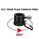 The Traveler Two Flag RV Ladder Flag Pole Kit. Includes Two Beautiful 3’x5’ Flags, Steel RV Flag pole Mount, Fits Standard 1” RV Ladders,14ft Fiberglass Retractable Pole, And A Storage Bag.