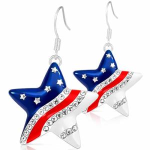 Patriotic Star Earrings for Independence Day Celebration