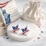 Patriotic Star Earrings for Independence Day Celebration