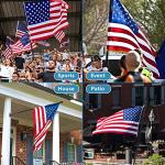 Barcetine American Flag Poles for Outside House - 6ft Tangle Free Flag Pole for House with Holder Bracket,Residential Flagpole Kit for Outdoor Porch Garage - Black