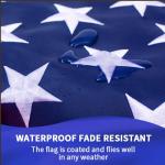 American Flag Heavy Duty Outdoor - All-Weather US Flag with Embroidered Stars, Sewn Stripes & Brass Grommets for High Wind, UV Fade Resistant (3x5FT)