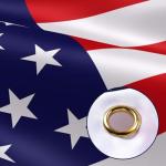 Premium 2.5x4 American Flag for Outside - Heavy Duty, Water Resistant, Canvas Embroidered Stars, Brass Grommets, Ideal for High Winds