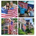 American Flag Heavy Duty Outdoor - All-Weather US Flag with Embroidered Stars, Sewn Stripes & Brass Grommets for High Wind, UV Fade Resistant (3x5FT)