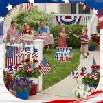 Pickmesh 6 Pcs 12" H Patriotic Metal Yard Sign Patriotic Garden Stake 250th Anniversary Star USA Flag American Yard Sign for Memorial Day Outdoor Decor 4th of July Independence Day Decoration