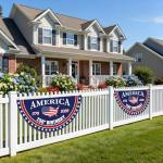 WENWELL America 250th Birthday Bunting Flag, 1776-2026 Commemorative Patriotic Fan Banner, 1.5x3 FT with Brass Grommets 2 Pack