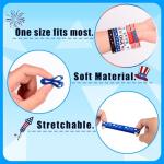 Moon Boat 144PCS 4th/Fourth of July Accessories Party Favors: Patriotic Silicone Rubber Bracelets Bulk USA Flag Wristbands American Memorial Day Decorations Gifts Supplies