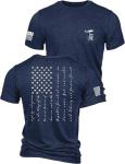 Nine Line Pledge Patriotic Triblend T-Shirt - Navy
