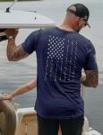 Nine Line Pledge Patriotic Triblend T-Shirt - Navy