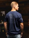 Nine Line Pledge Patriotic Triblend T-Shirt - Navy