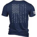 Nine Line Pledge Patriotic Triblend T-Shirt - Navy