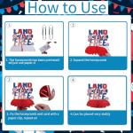 Refavor Memorial Day Decorations for Office, 9PCS Patriotic American 250th Honeycomb Centerpieces Party Decorations, 4th of July Red White and Blue Home Table Decor
