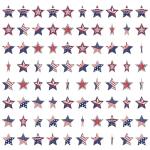 10 Pack Patriotic Memorial Day & 4th of July Decorations - Red White and Blue Star Banner Flags, American Flag Bunting for Independence Day Party Supply