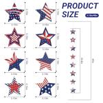 10 Pack Patriotic Memorial Day & 4th of July Decorations - Red White and Blue Star Banner Flags, American Flag Bunting for Independence Day Party Supply