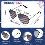 Mepase 12 Pack Mens Women American Flag Sunglasses Veterans USA Flag Glasses for Memorial Veteran Day Patriotic Party(Black Frame)
