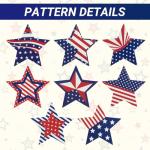10 Pack Patriotic Memorial Day & 4th of July Decorations - Red White and Blue Star Banner Flags, American Flag Bunting for Independence Day Party Supply