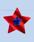 xo, Fetti Red, White + Blue Star Banner | 5.5 Ft. | 4th of July Garland, USA Decorations, America Party Backdrop, Cowboy Photo Booth Supplies
