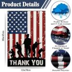 Memorial Day Garden Flag for Outside 12x18 Inch Patriotic 4th of July American Soldier Thank You Garden Flag Outdoor Indoor House Yard Sign Decorations