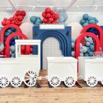 Red and Blue Balloons,12 Inch Navy Blue Macaron Blue and Dark Blue with Matte Red Balloons,for Birthday Wedding Baby Shower Theme Party Decorations