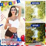 Mepase 12 Pack Mens Women American Flag Sunglasses Veterans USA Flag Glasses for Memorial Veteran Day Patriotic Party(Black Frame)