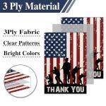 Memorial Day Garden Flag for Outside 12x18 Inch Patriotic 4th of July American Soldier Thank You Garden Flag Outdoor Indoor House Yard Sign Decorations
