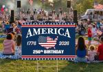250th Anniversary Yard Sign America 250 Years of Freedom 1776–2026 Patriotic 250th Birthday Decor 18"x12" Double Sided Corrugated Plastic Outdoor Weatherproof Signs With H Stake