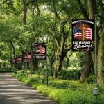 Blessings 250 Years America Garden Flag, 250 Anniversary USA Flag America Patriotic Banner 250 Year One Nation Under God 4th of July Double-Sided Waterproof 1776-2026 Commemorative Flag 12x18 Inch