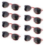 SIEYEWER American Flag Sunglasses – 8 Pack Patriotic Shades for July 4th, Memorial Day, Party Favors, Independence Day Parade, USA Flag Themed Glasses for Adults