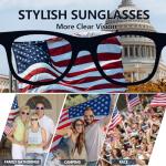 SIEYEWER American Flag Sunglasses – 8 Pack Patriotic Shades for July 4th, Memorial Day, Party Favors, Independence Day Parade, USA Flag Themed Glasses for Adults