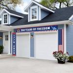 Peryiter 3 Pcs American 250th Anniversary Banners Patriotic Decorations 250 Years of Freedom Banner Flag 1776-2026 USA Birthday Porch Sign for 4th of July Independence Day Party Supplies
