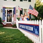 Peryiter 3 Pcs American 250th Anniversary Banners Patriotic Decorations 250 Years of Freedom Banner Flag 1776-2026 USA Birthday Porch Sign for 4th of July Independence Day Party Supplies
